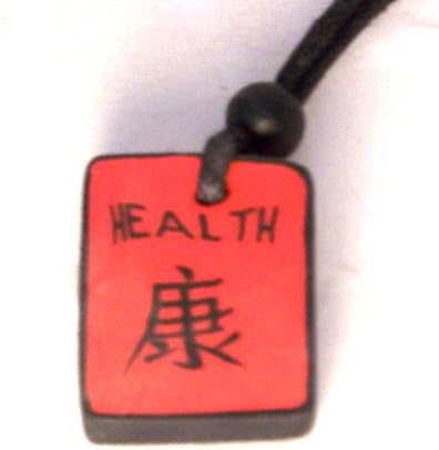 10102 - Necklace Health Red/Black Clay - |Clear-183|