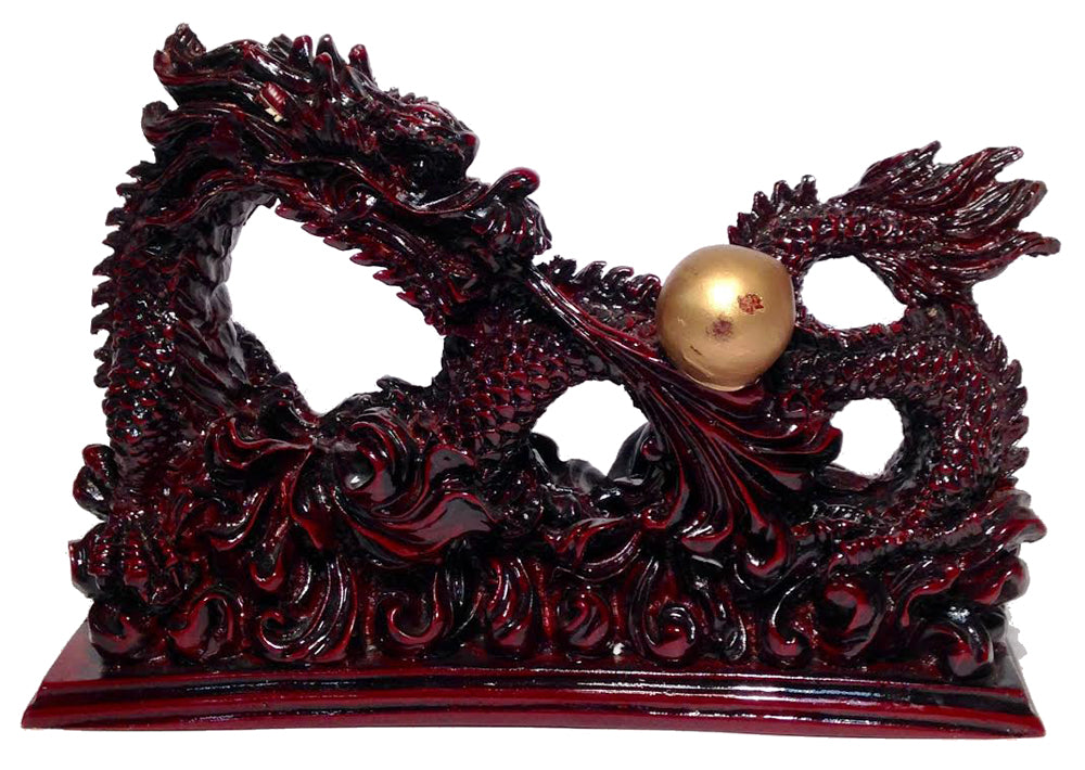 1022 - 9" Red Dragon - Gold Orb - |Z-77|