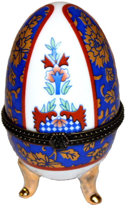 10258 - 4" Egg Box Blue Rust White |13-27|
