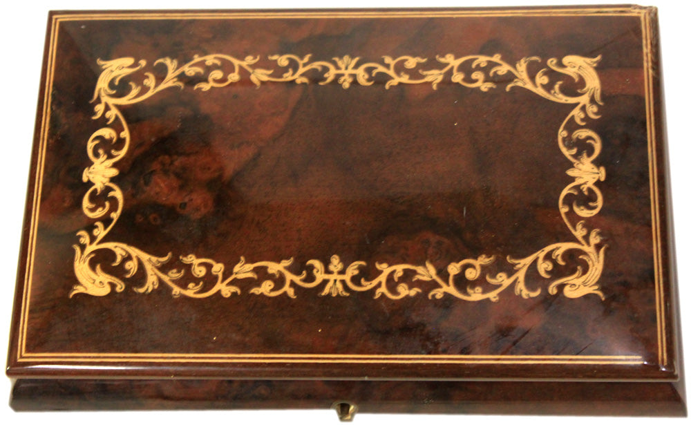 1039 - Brown Inlaid Music Jewelry Box |19-23|