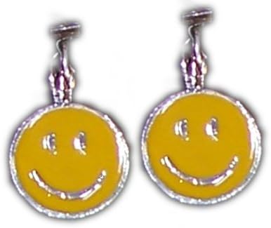 10445 - Earrings Smiley Dangles - [Clear-73]