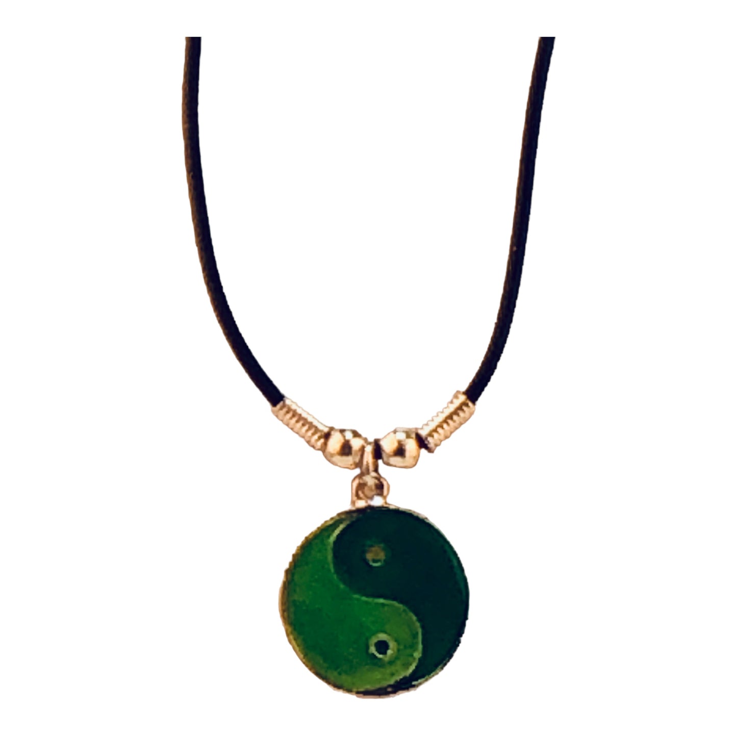 10450 - Glow Yin Yang Pendant Necklace - [Clear-56]