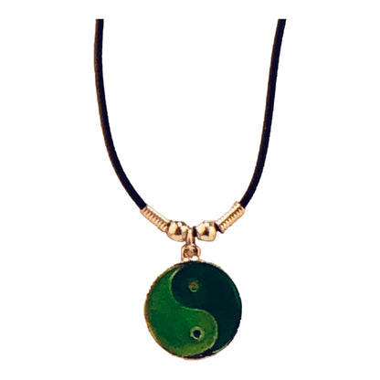 10450 - Glow Yin Yang Pendant Necklace - [Clear-56]