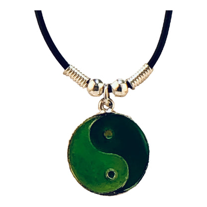10450 - Glow Yin Yang Pendant Necklace - [Clear-56]