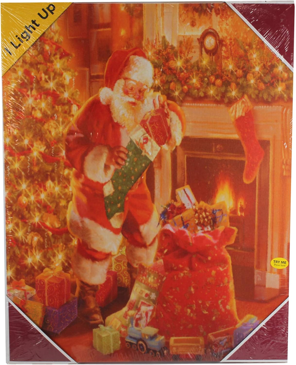 1052 - LED Light Up Santa Canvas 16x20 - |D-5|