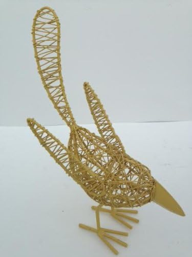 1060 - 9" Yellow Wire Bird - Pecking - |Z-78|