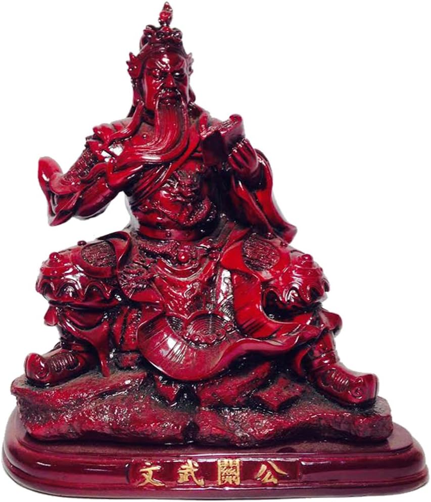 10605 - 10" Red Guan Yu - Sitting Spear - [AboveCase-16]