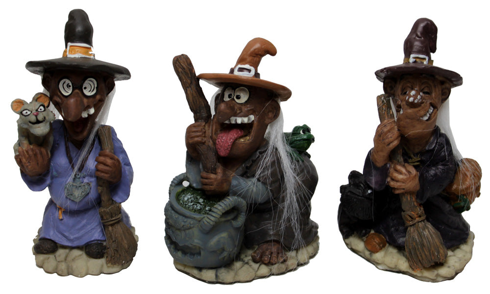10770 - SET 3 OF 5" Color Witches - Brooms - |Pod 1-10|