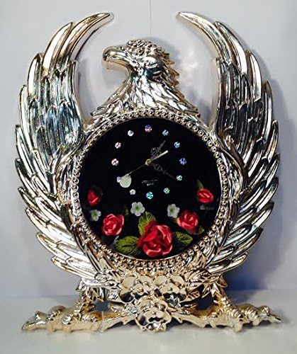 10814 - Golden Silver Eagle Clock 16x20 - [11-1]