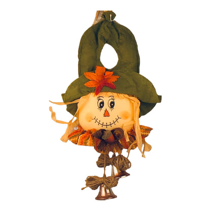1096 - Scarecrow Door Hanger with Green Hat with Oak Leaf - |Pod 1-2|