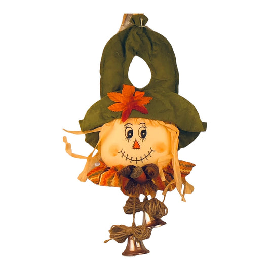 1096 - Scarecrow Door Hanger with Green Hat with Oak Leaf - |Pod 1-2|