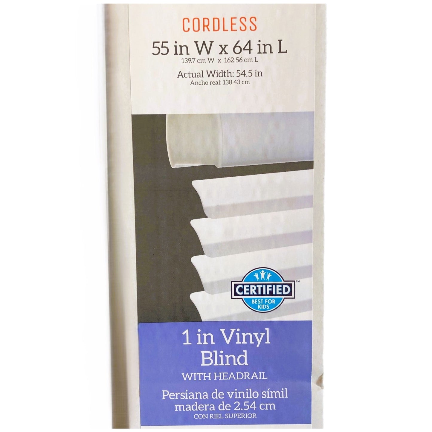 109 - 1" Vinyl Blind 55" W x 64" L/ G - |Middle Top|