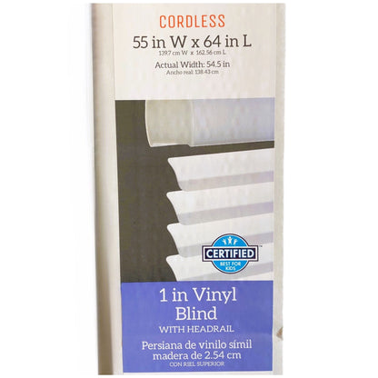 109 - 1" Vinyl Blind 55" W x 64" L/ G - |Middle Top|