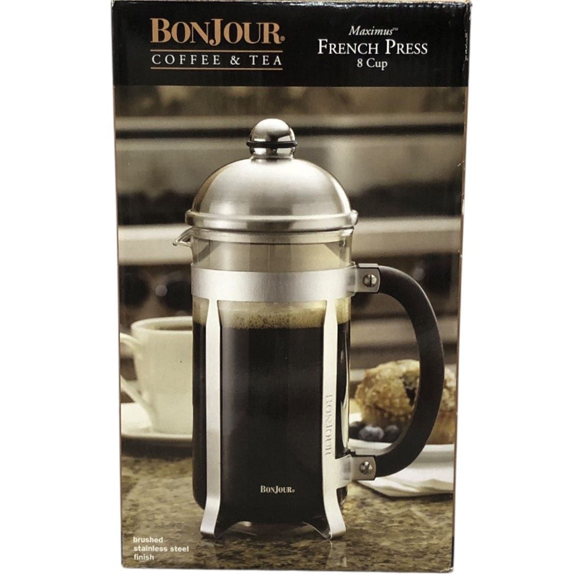 1104- Black Bonjour French Press Coffee Maker For Home |GR-40|