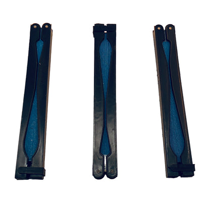 11264 - 3 - 5.5" Black Fan - Solid Blue - W-18 : PT COOL BEANS