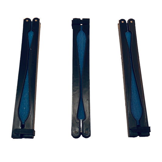 11264 - 3 - 5.5" Black Fan - Solid Blue - W-18 : PT COOL BEANS