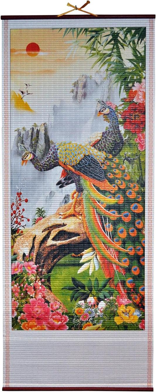 11315 - 12x30" Rattan Scroll 2 Peacocks - |Scrolls Pod 2-16 Qty 288 LF|