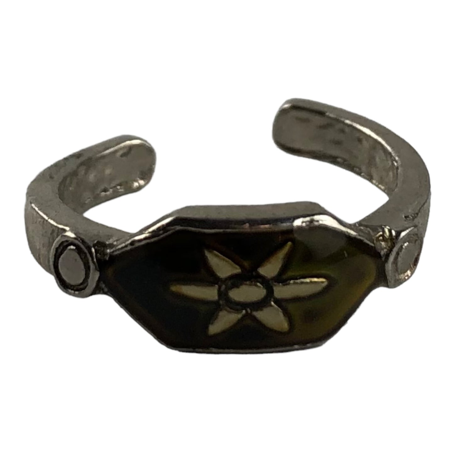 11331 - Flower Burst Mood Toe Ring - |Clear-227|