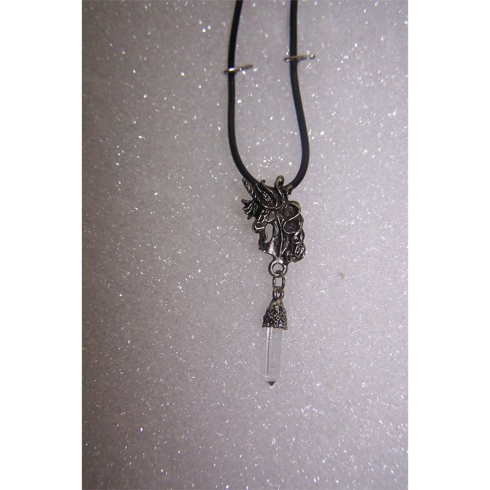 1133 - Silver Unicorn with Clear Crystal - |by bags down|