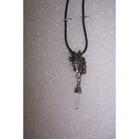 1133 - Silver Unicorn with Clear Crystal - |by bags down|