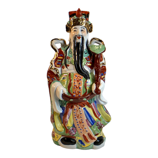 11459 - 15-Inch Vibrant Color Luk God Glazed Ceramic Statue with Free Shipping |4-13|