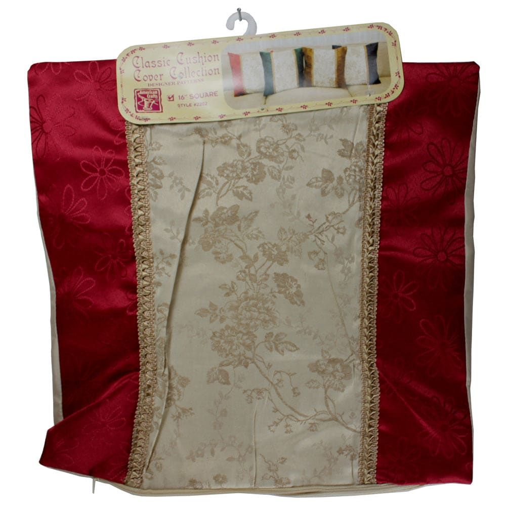 1148 - 16" Red Gold Pillow Cover - |H-59|