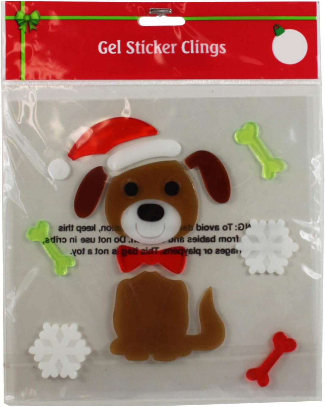 11571 - Dog Xmas Gel Clings - [9-2]