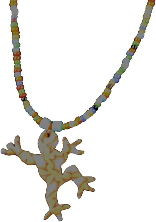 11638 - Fimo Claymatic Bead Frog Pendant - [Clear-165]