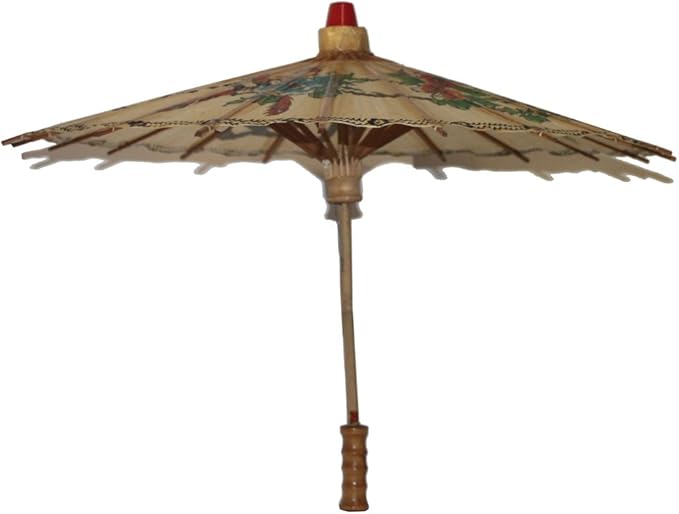 1165 - ASSORTED DESIGNS WAX Umbrella 19" Small Paper - |I-7 Top|