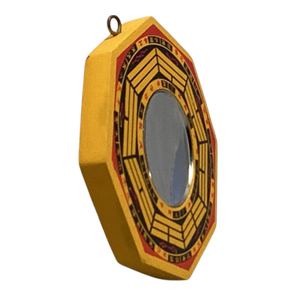 11672 - 3 Pack Convex 4" Yellow Feng Shui Bagua Mirror |19-23| |Pod 3|
