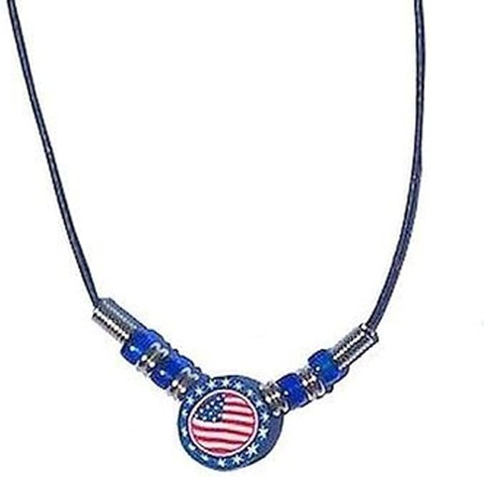 11802 - Necklace American Flag - [Clear-43]
