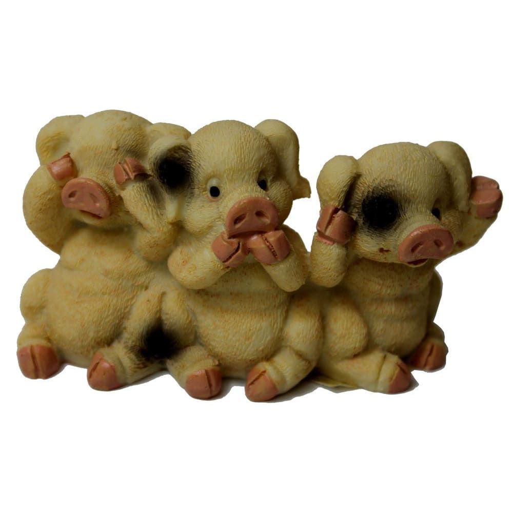 1186 - 4" 3 Color Pigs - Three Evils - |Z-55|
