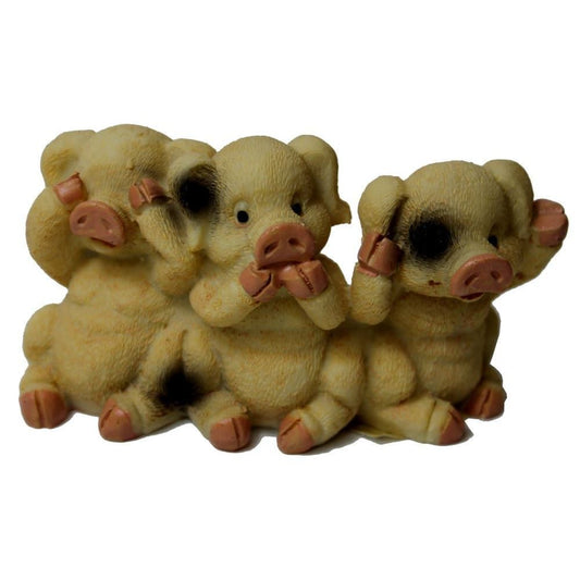 1186 - 4" 3 Color Pigs - Three Evils - |Z-55|