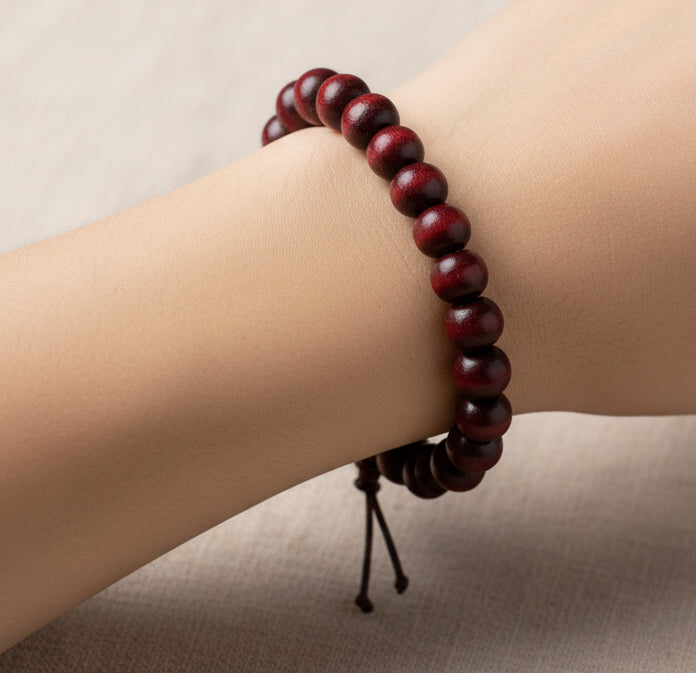 11991 - Bracelet Tibetan Tribal Wooden 4" |Clear-42| Sent for prep 8/26 CN