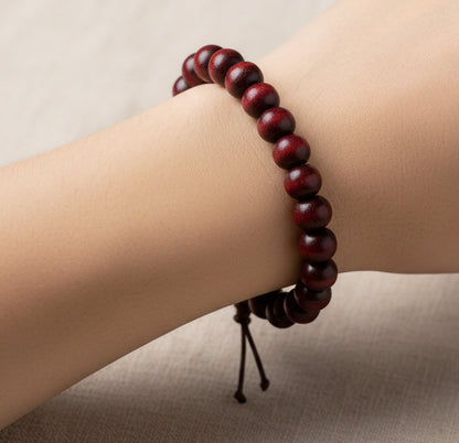 11991 - Bracelet Tibetan Tribal Wooden 4" |Clear-42| Sent for prep 8/26 CN