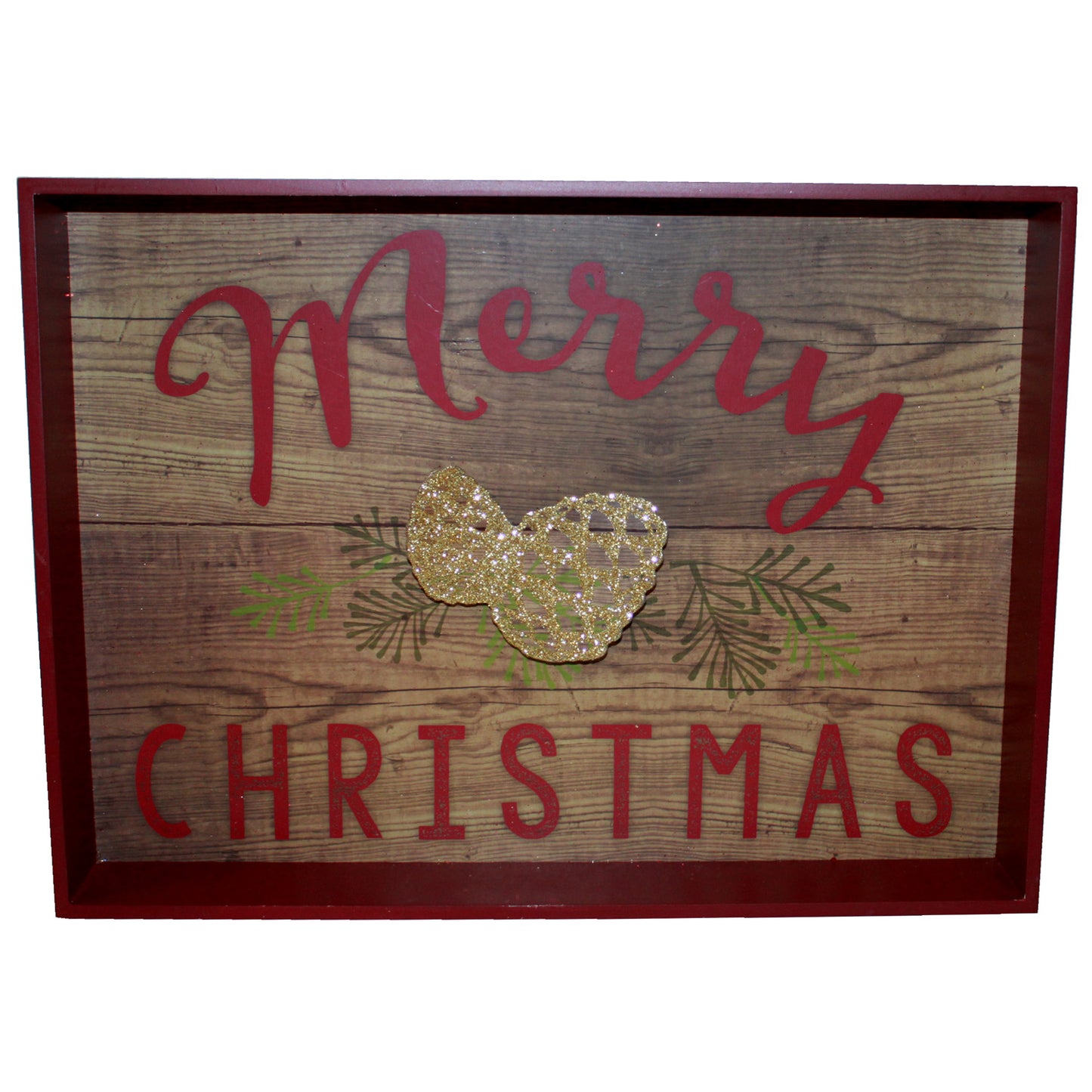 12063 - Merry Christmas Pinecone Picture for Seasonal Holiday Decorations |Pod 2-64|