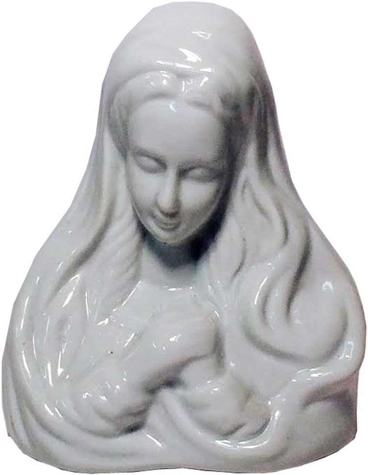 12192 - 5" White Ceramic Madonna Figurine - Praying - [X-32 Pod 3-35]