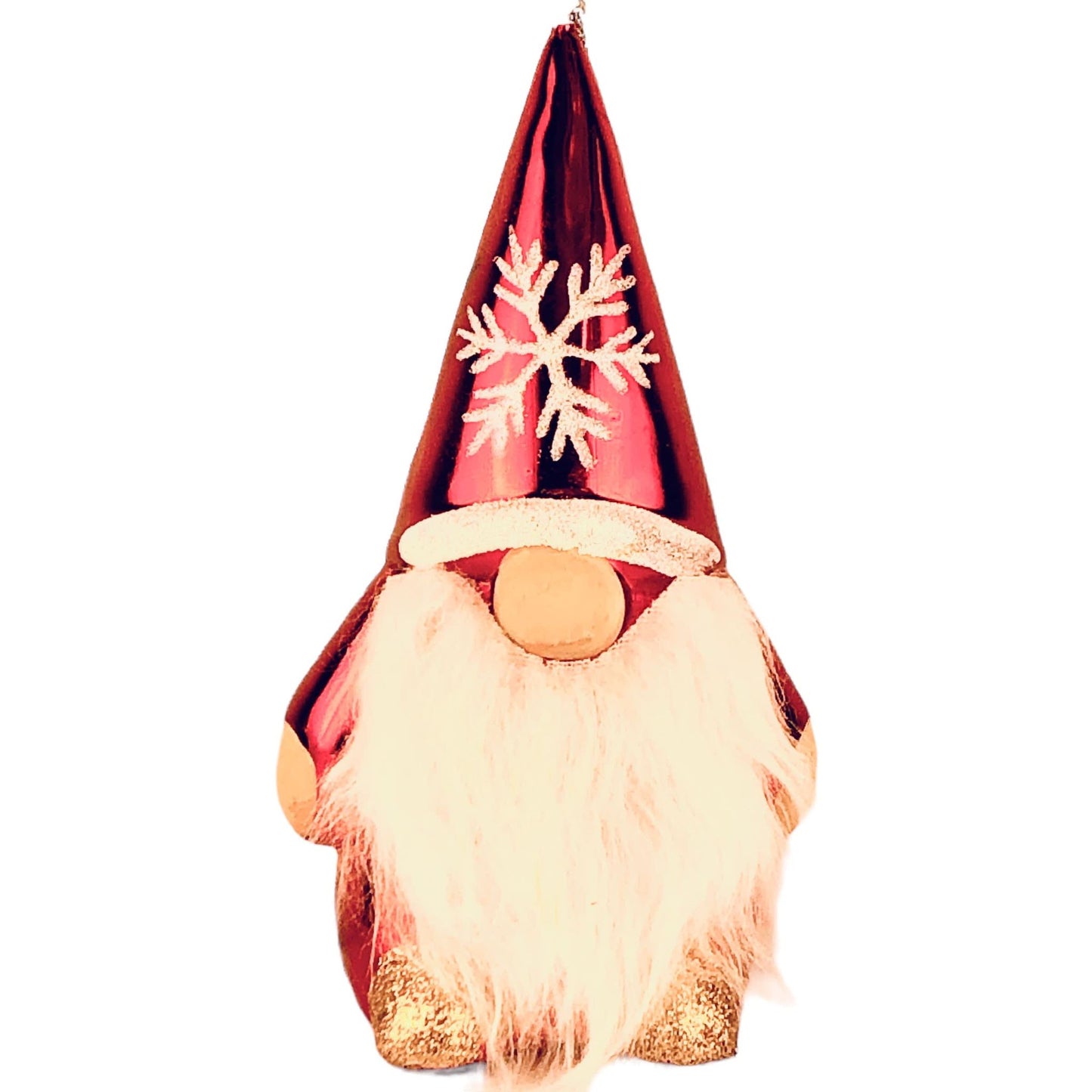 1222 - Large 8-Inch Red Snowflake Christmas Gnome Holiday Ornament for Home Decor |Pod 1-8|