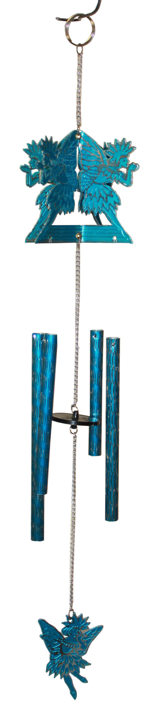 12316 - 20" Black Metal Laser Cut Fairy Wind Chime La |G-12|