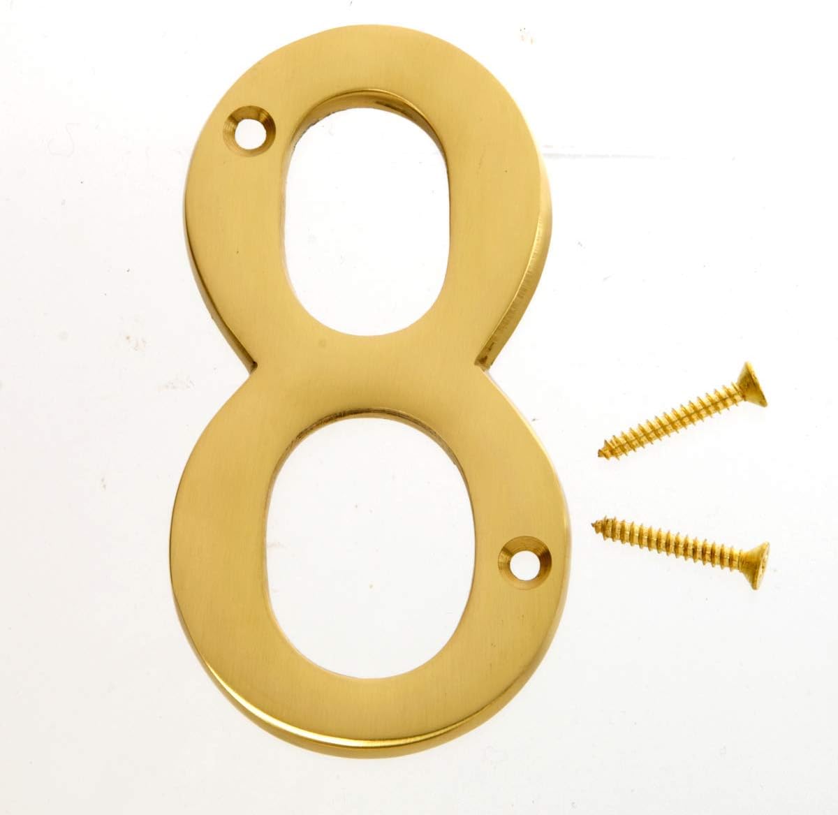 12369 - 4" Solid Brass House Number 8 - [S-11]
