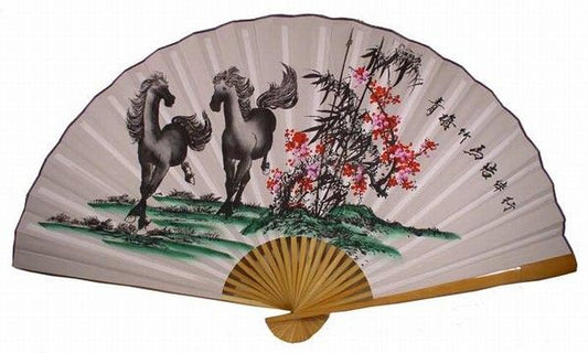 12584 - Fan 35" White Horses |Box 4 & 5|
