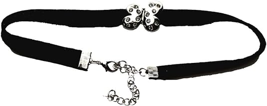 12590 - Black Choker w/Butterfly - [Clear-211]