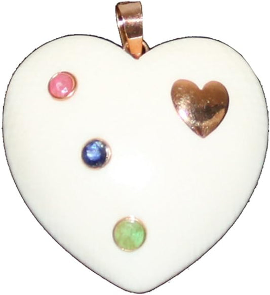 12592 - Ivory Heart Pendant 1x1 - [Clear-15]