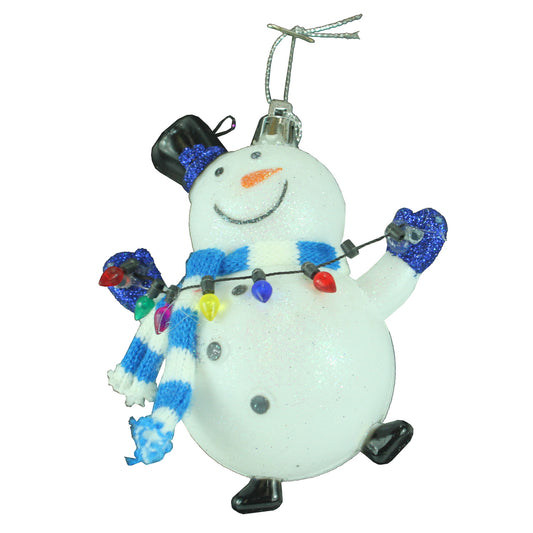 12704 - Snowman 5" Ornament Blue Scarf - Set of Two |Pod 2-62|