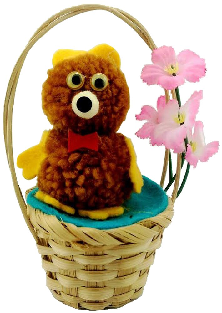 12797 - 5" Brown Bear - Basket - [Z-71]