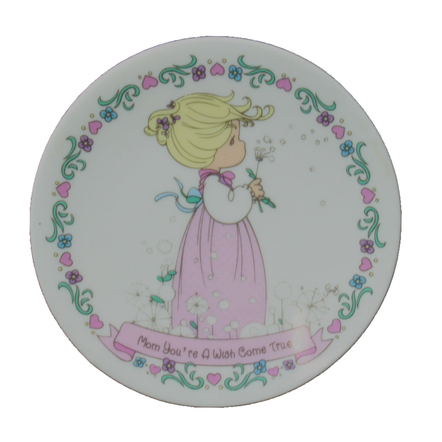 12819 - PRECIOUS MOMENTS Mom You're a Wish 4" Plate |9-20|
