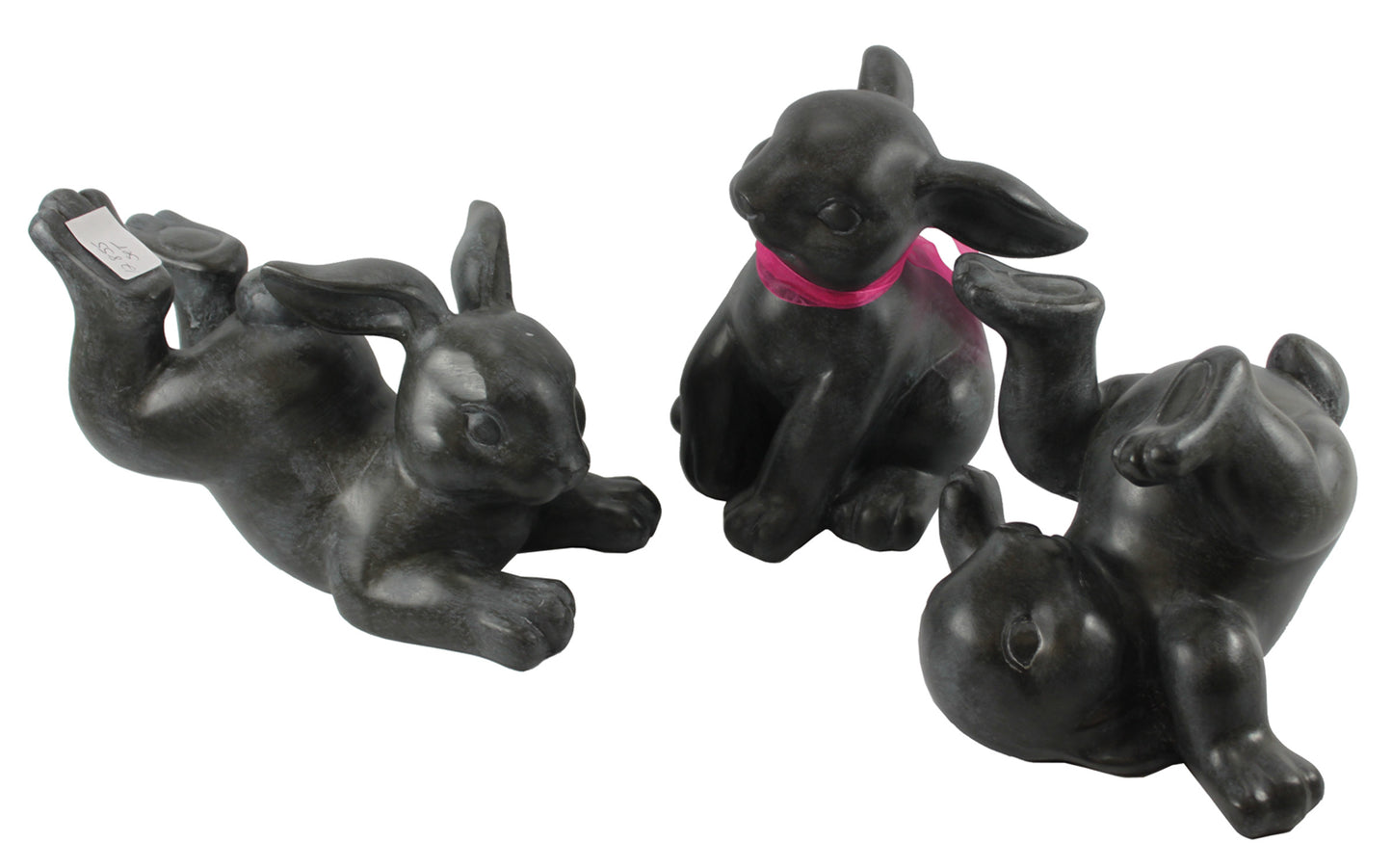 12855 - Decorative Stone Washed Bunnies: Set of 3 Spring Statues (8.5"–10") |11-20|