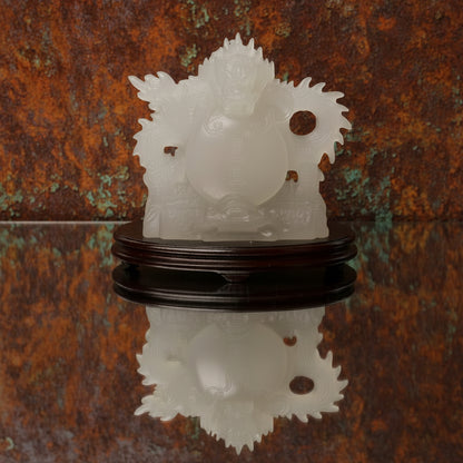 12930 - 8.5" White Dragon Yin Yang | Z-77 |