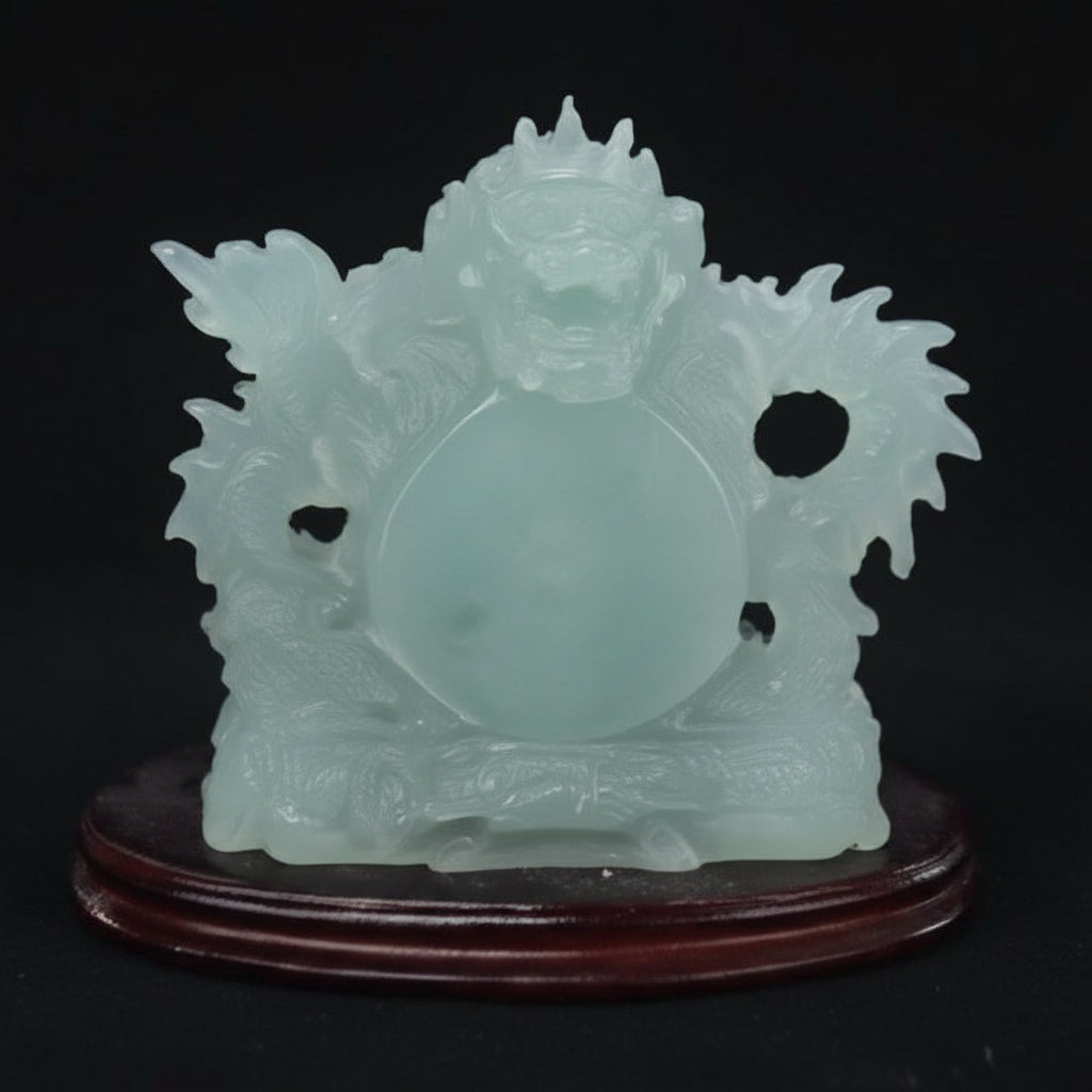12930 - 8.5" White Dragon Yin Yang | Z-77 |