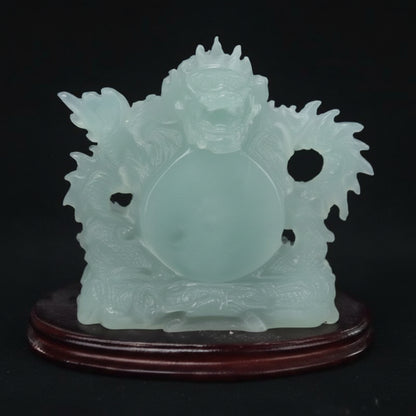 12930 - 8.5" White Dragon Yin Yang | Z-77 |